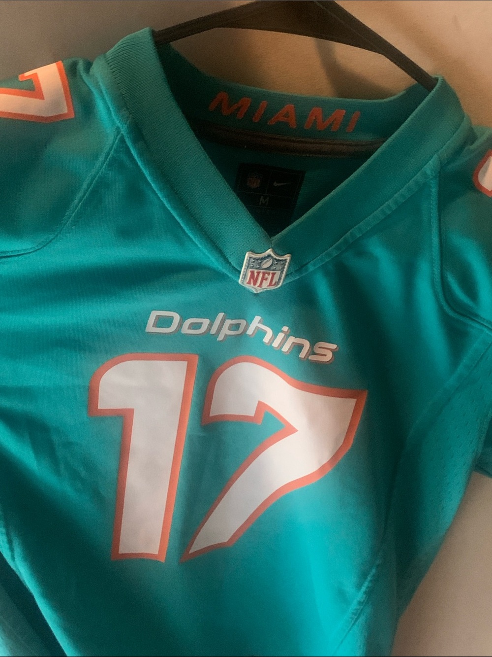 Nike Miami Dolphins #17 Teal Football Jersey